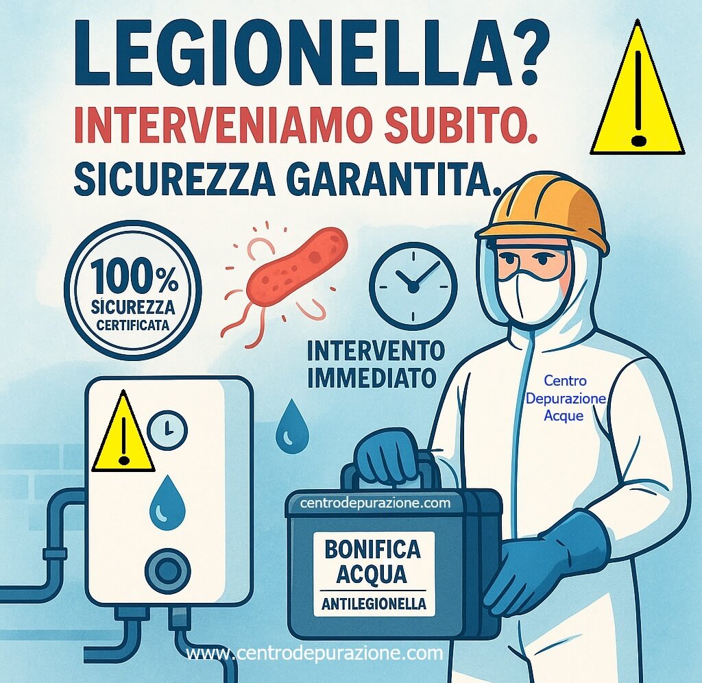 Bonifica impianto idrico legionella Sanificazione legionella acqua